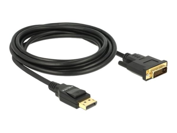 DELOCK Kabel Displayport 1.2 Stecker > DVI 24+1 Stecker Passiv 3 m schwarz