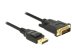 DELOCK Kabel Displayport 1.2 Stecker > DVI 24+1 Stecker Passiv 3 m schwarz