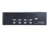 STARTECH.COM 4 Port Dual DisplayPort KVM Switch - DisplayPort 1.2 KVM - 4K 60Hz - DisplayPort Switch - USB KVM Switch