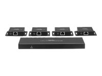 LINDY 50m Cat.6 4 Port HDMI und IR Splitter Extender