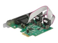 DELOCK PCI Express Karte > 2 x Seriell RS-232 High Speed 921K mit Spannungsversorgung