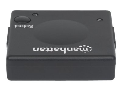 MANHATTAN 1080p 2-Port HDMI-Switch schwarz automatisch u manuell umschaltbar Einfacher Anschluss u Wechsel zwischen 2HD-Videoquellen