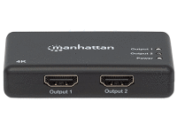 MANHATTAN 4K 2-Port HDMI-Splitter 4K30Hz Stromversorgung ueber Netzteil schwarz