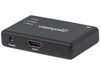 MANHATTAN 4K 2-Port HDMI-Splitter 4K30Hz Stromversorgung ueber Netzteil schwarz