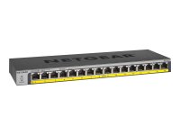 NETGEAR 16-Port Gigabit unmanaged Switch PoE/PoE+ 76W PoE Budget lüfterlos Metallgehäuse Desktop/Rack Wandbefestigung