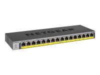 NETGEAR 16-Port Gigabit unmanaged Switch PoE/PoE+ 183W PoE Budget lüfterlos Metallgehäuse Desktop/Rack Wandbefestigung