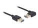 DELOCK Kabel EASY-USB 2.0 Typ-A Stecker > EASY-USB 2.0 Typ-A Stecker gewinkelt links / rechts 2 m