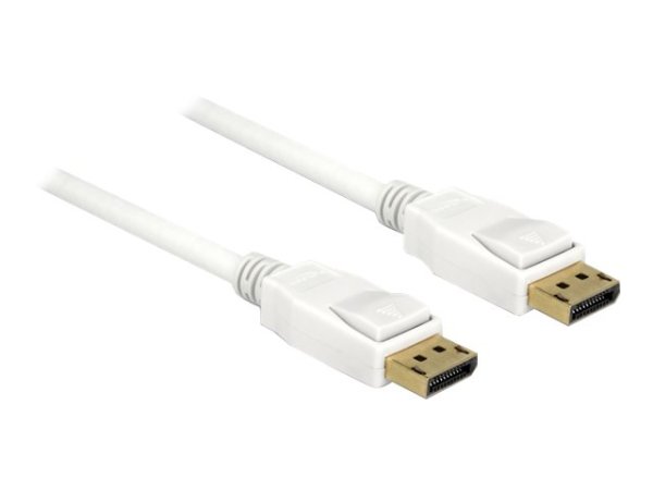 DELOCK Kabel Displayport 1.2 Stecker > Displayport Stecker 4K 60 Hz 1,5 m weiss