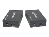 MANHATTAN 1080p HDMI over IP Extender Kit Verlaengert das 1080p-Signal mit einem Switch und einem Netzwerkkabel auf 120m IR