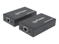 MANHATTAN 1080p HDMI over IP Extender Kit Verlaengert das 1080p-Signal mit einem Switch und einem Netzwerkkabel auf 120m IR