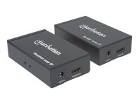 MANHATTAN 1080p HDMI over IP Extender Kit Verlaengert das 1080p-Signal mit einem Switch und einem Netzwerkkabel auf 120m IR