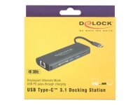 DELOCK USB Type-C 3.1 Dockingstation HDMI 4K 30 Hz Gigabit LAN und USB PD Funktion