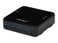 STARTECH.COM USB 3.0 Sharing Switch 4x4 für Peripheriegeräte - USB Umschalter für Mac / Windows / Linux - 4 Port USB 3.0 Switch