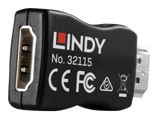 LINDY HDMI 2.0 EDID Emulator Aufloesungen bis zu 3840x2160 bei 60Hz HDCP 2.2 Pass-Through und HDR