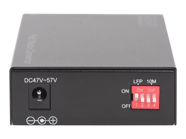 DIGITUS PoE Media Converter Singlemode 10/100/1000Base-T to 1000Base-LX Incl. PSU 30W SC connector Up to 20 km