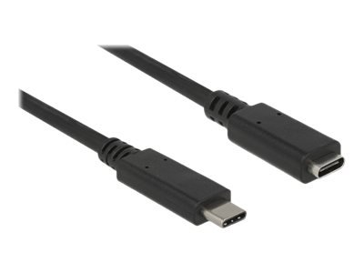 DELOCK Verlängerungskabel SuperSpeed USB USB 3.1 Gen 1 USB Type-C Stecker > Buchse 3 A 1,0 m schwarz