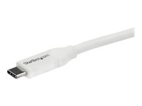 STARTECH.COM USB-C auf USB-C Kabel mit 5A Power Delivery - St/St - Weiss - 4m - USB 2.0 - USB-IF zertifiziert - USB Typ C Kabel