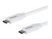 STARTECH.COM USB-C auf USB-C Kabel mit 5A Power Delivery - St/St - Weiss - 2m - USB 2.0 - USB-IF zertifiziert - USB Typ C Kabel