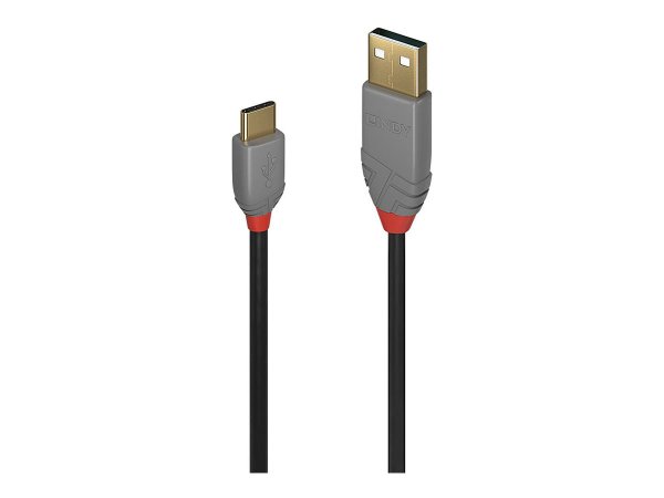 LINDY 3m USB 2.0 Typ A an C Kabel Anthra Line