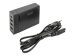 DIGITUS 4-Port USB-Ladeadapter 72W 1x USB-C PD 5 9 15 20V/3A 3x USB-A 5V/2.4A schwarz