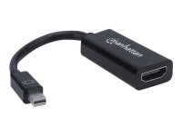 MANHATTAN Mini-DisplayPort auf HDMI-Adapter Passiv Mini-DisplayPort-Stecker auf HDMI-Buchse 1080p schwarz- ideal for Mac-Computer