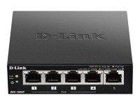 D-LINK DGS-1005P 5?Port Desktop Gigabit PoE+ Switch 5x Gigabit-Ethernet-Port (4x PoE+-Port) PoE+ 60W PoE-Kapazität