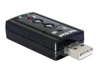 DELOCK Externer USB 2.0 Sound Adapter Virtual 7.1 - 24 bit / 96 kHz mit S/PDIF