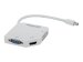 MANHATTAN 3-in-1 4K Mini-DisplayPort-Adapter Mini-DisplayPort-Stecker auf HDM/ DVI/VGA-Buchse weiss Kabellaenge 25cm