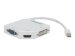 MANHATTAN 3-in-1 4K Mini-DisplayPort-Adapter Mini-DisplayPort-Stecker auf HDM/ DVI/VGA-Buchse weiss Kabellaenge 25cm