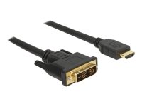 DELOCK Kabel DVI 18+1 Stecker > HDMI-A Stecker 1 m...