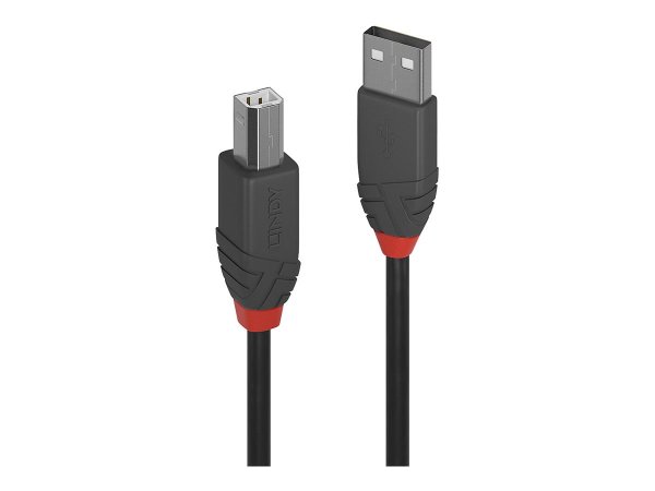 LINDY 0,5m USB 2.0 Typ A an B Kabel Anthra Line