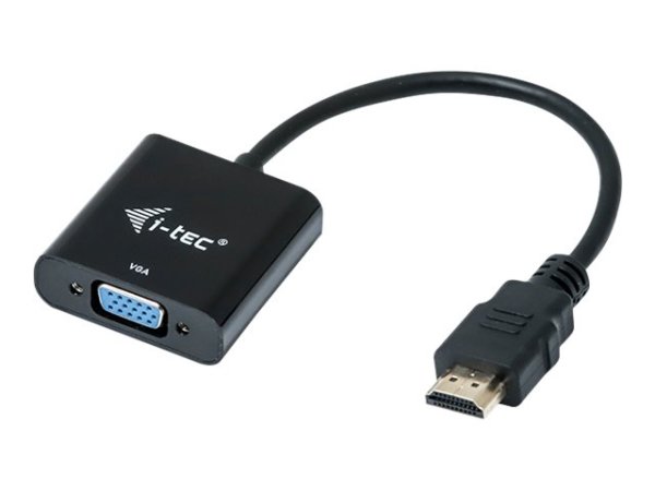 I-TEC Adapter HDMI zu VGA Aufloesung Full-HD 1920x1080/60 Hz Kabellaenge 15 cm vergoldeter HDMI-Stecker