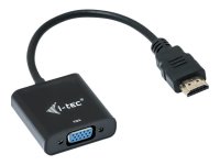 I-TEC Adapter HDMI zu VGA Aufloesung Full-HD 1920x1080/60 Hz Kabellaenge 15 cm vergoldeter HDMI-Stecker