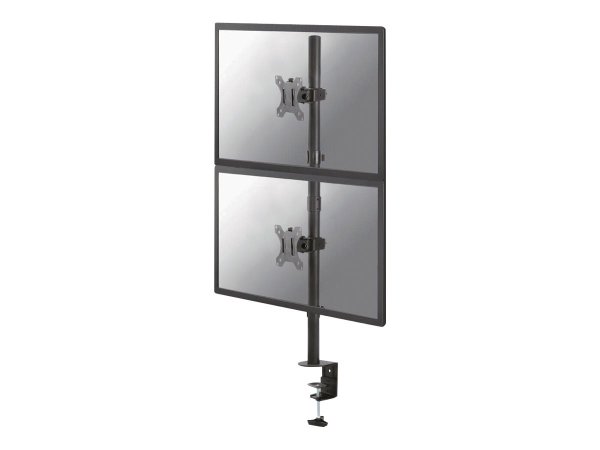 NEOMOUNTS vertikale Dual Deskmount Tischhalterung 25,4-81,28cm 10-32Zoll Klemme/Durchführung Neigbar schwenkbar Pivot sch