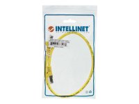 INTELLINET Netzwerkkabel Cat6 S/FTP CU LS0H 0,25m gelb RJ-45 Stecker / RJ-45 Stecker Vergoldete Kontakte