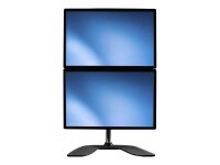 STARTECH.COM Vertikale duale Monitorhalterung - Für bis zu 68,58cm 27Zoll Monitore Aluminium Höhenverstellbar Doppelmonitorhalterung