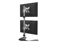 STARTECH.COM Vertikale duale Monitorhalterung - Für bis zu 68,58cm 27Zoll Monitore Aluminium Höhenverstellbar Doppelmonitorhalterung