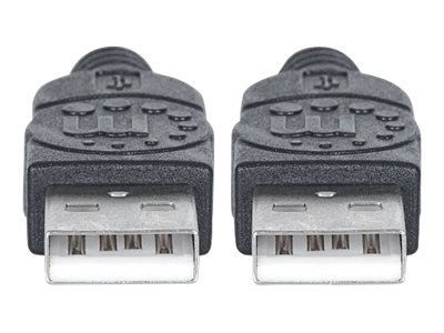 MANHATTAN USB 2.0 A Anschlusskabel 3m Typ A Stecker - Typ A Stecker 480 Mbps 3m schwarz