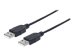 MANHATTAN USB 2.0 A Anschlusskabel 3m Typ A Stecker - Typ A Stecker 480 Mbps 3m schwarz