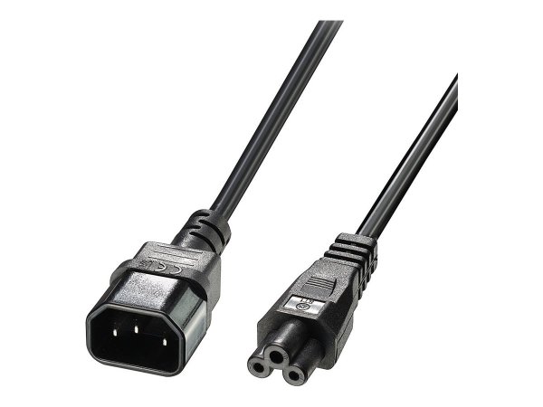 LINDY IEC C14 to C5 Ext Cable IEC C14 to C5 Cloverleaf 3m