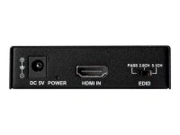 STARTECH.COM 4K HDMI Audio Extractor - 4K 60Hz - HDMI Audio De-Embedder - PDIF Toslink Optical Audio - Dual Cinch und HDMI Audio