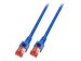 EFB RJ45 Patchkabel S/FTP Cat.6 LSZH 0.15m BLAU reines Kupfer Laengenaufdruck auf Knickschutztuelle patentiert