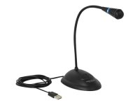 DELOCK USB Schwanenhals Mikrofon mit Standfuss und Mute +...