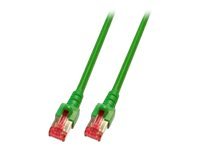 EFB RJ45 Patchkabel S/FTP Cat.6 LSZH 0.15m GRUEN reines Kupfer Laengenaufdruck auf Knickschutztuelle patentiert