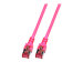 EFB RJ45 Patchkabel S/FTP Cat.6 LSZH 0.25m MAGENTA reines Kupfer Laengenaufdruck auf Knickschutztuelle patentiert