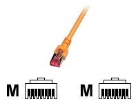 EFB RJ45 Patchkabel S/FTP Cat.6 LSZH 0,5m Orange reines Kupfer Laengenaufdruck auf Knickschutztuelle patentiert