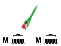 EFB RJ45 Patchkabel S/FTP Cat.6 LSZH 1,5m GRUEN reines Kupfer Laengenaufdruck auf Knickschutztuelle patentiert