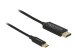 DELOCK USB Kabel Type-C zu HDMI DP Alt Mode 4K 60Hz 2m koaxial