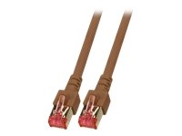 EFB RJ45 Patchkabel S/FTP Cat.6 LSZH 15m BRAUN reines...