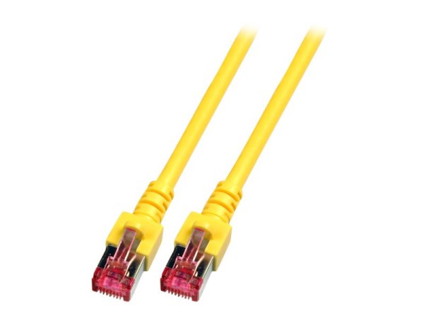 EFB RJ45 Patchkabel S/FTP Cat.6 LSZH 50m GELB reines Kupfer Laengenaufdruck auf Knickschutztuelle patentiert